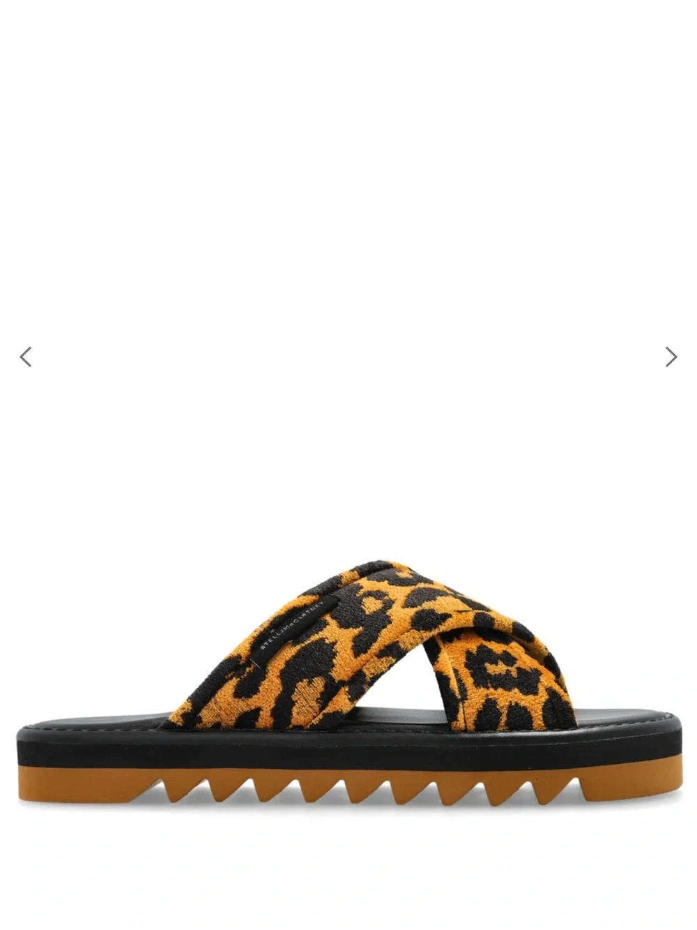 Stella McCartney Leopard Twist Slide Sandals - Black & Brown